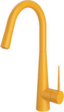 Iten · Pull-down kitchen mixer · Yellow