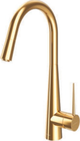 Iten · Pull-down kitchen mixer · Gold