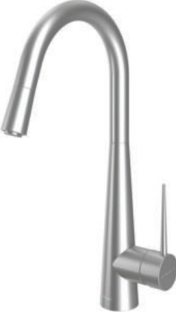 Iten · Pull-down kitchen mixer · Chrome Matte